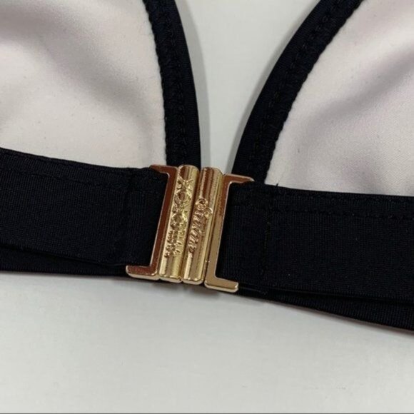 Wildfox Neon Triangle Top Size Medium Sporty Mesh Bikini Pink Black Sz M New - Picture 6 of 8